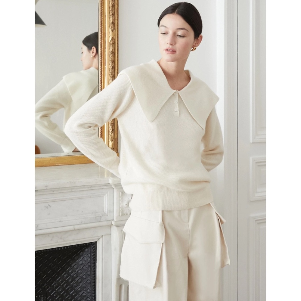 Pixie Market oversize collar sweater wool cashmere